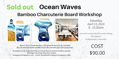 Ocean Waves Charcuterie Board Workshop Adult Beginner primary image