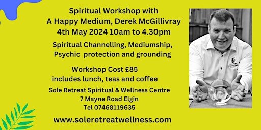 Imagem principal do evento Spiritual Workshop with A Happy Medium Derek McGillivray
