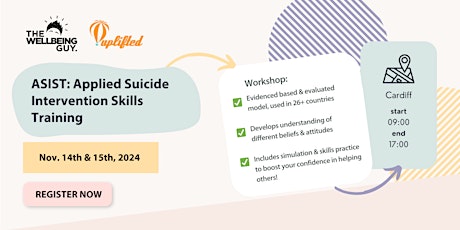 ASIST: Applied Suicide Intervention Skills Training (Cardiff, Nov 2024)