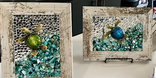 Primaire afbeelding van Sea Turtle Ocean Scene Resin Pour Class