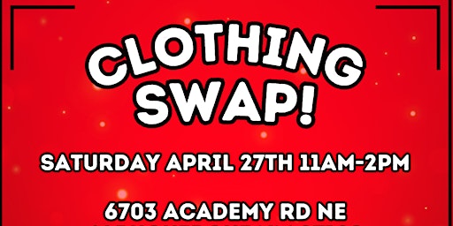 Imagem principal do evento Spring Clothing Swap (Free event, Proceeds go to Locker 505 Clothing Bank)