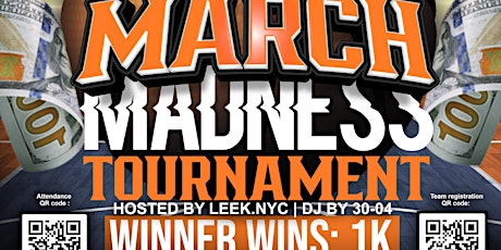 March madness tournment registration 5V5 for 1K