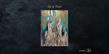 Sip and Paint (Texture+Gold Leaf): Abstract Art (8pm Fri)