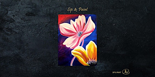 Imagen principal de Sip and Paint: Colourful Flowers (2pm Sat)