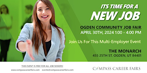 Primaire afbeelding van Ogden Community Job Fair 4/30/24 – 60+ Hiring Companies in one location