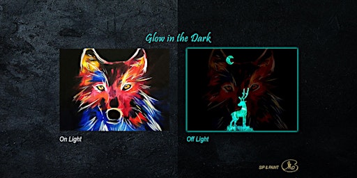 Sip and Paint (Glow in the Dark): The Wolf (8pm Fri) primary image