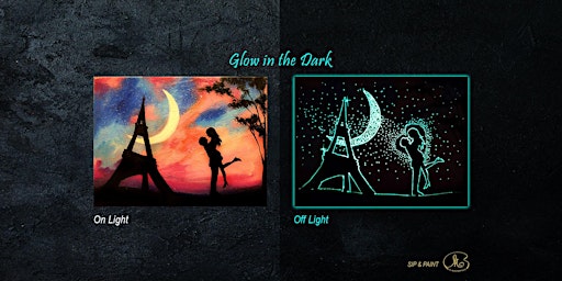 Primaire afbeelding van Sip and Paint (Glow in the Dark): Lovers City (8pm Sat)