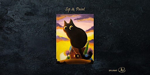 Primaire afbeelding van Sip and Paint: Cute Giant Cat (2pm Sat)