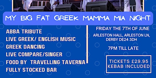 Imagem principal do evento My Big Fat Greek Mama Mia Night.