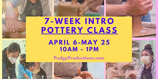 Primaire afbeelding van 7-Week Pottery Class! (Wheel Throwing)