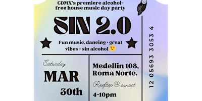 Imagen principal de SIN 2.0 - Alcohol-Free House Music Day Party