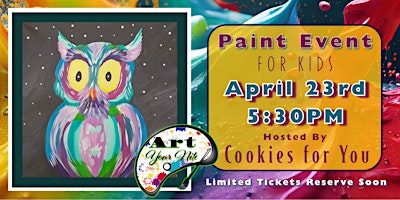 Image principale de Paint Event: April 23 Abstract Owl