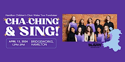 Imagem principal do evento Cha-Ching & Sing!: Wales Tour Fundraiser