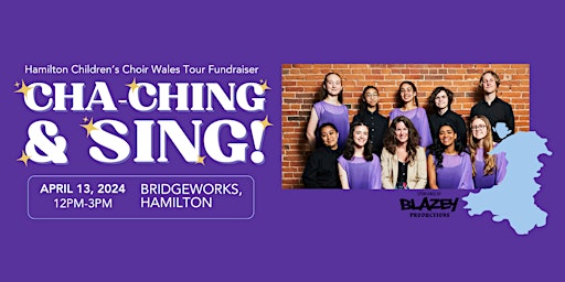 Primaire afbeelding van Cha-Ching & Sing!: Wales Tour Fundraiser