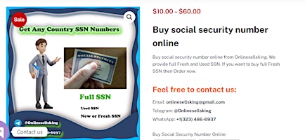 Hauptbild für Buy social security number online