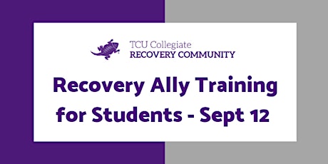 Recovery Ally Training for Students primary image