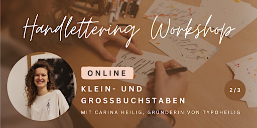 Hauptbild für [Online] Handlettering Workshop – Klein- und  Großbuchstaben 2/3
