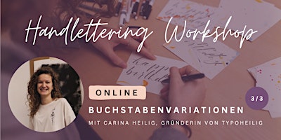 Imagem principal do evento [Online] Handlettering Workshop – Buchstabenvariationen 3/3