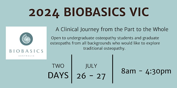 BioBasics Australia VIC Course July 26 & 27 - 15 Hours CPD