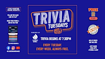Primaire afbeelding van Trivia Night | Dave & Buster's - Thousand Oaks CA - TUE 730p