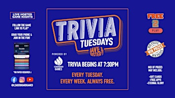 Primaire afbeelding van Trivia Night | Dave & Buster's - Happy Valley OR - TUE 730p