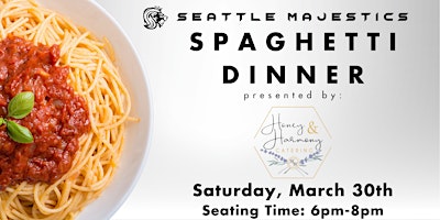 Majestics Spaghetti Dinner - 6pm-8pm primary image