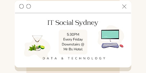 Hauptbild für IT Social Sydney | Data, Technology, Cybersecurity, Tech IT Networking