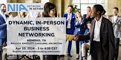 Primaire afbeelding van Dynamic Business Networking in Memphis TN - Bartlett to Arlington - Apr 10