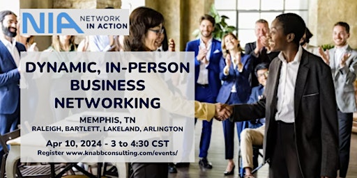 Imagem principal de Dynamic Business Networking in Memphis TN - Bartlett to Arlington - Apr 10