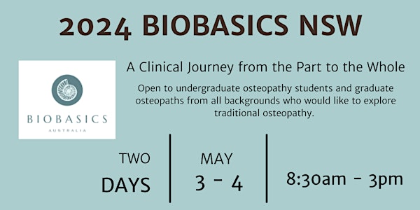 BioBasics Australia NSW Course May 3 & 4 - 15 Hours CPD