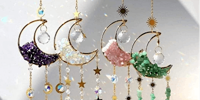 Crescent Moon Crystal or Beaded Suncatchers primary image