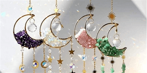 Crescent Moon Crystal or Beaded Suncatchers primary image