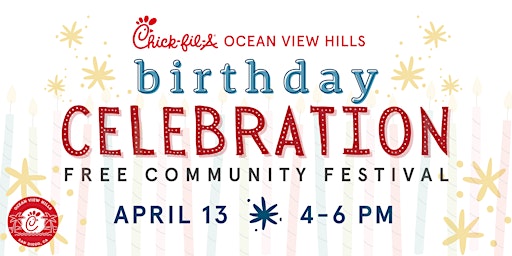 Imagem principal do evento Chick-fil-A Ocean View Hills Birthday Festival
