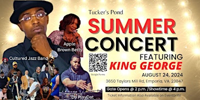 Tucker's Pond Concert Series featuring King George primary image