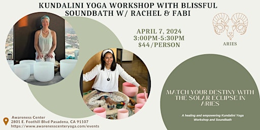 Imagen principal de ✨ Kundalini Yoga Workshop with Blissful Soundbath w/ Rachel & Fabi✨