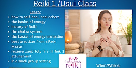 Reiki Level 1 - Traditional Usui( in-person class)