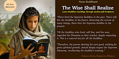 The Wise Shall Realize :: Study Buddhism With Sutta Dharma primary image