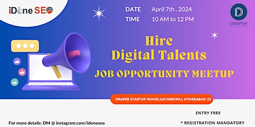 Primaire afbeelding van Hire Digital Talents: Job Opportunity Meetup