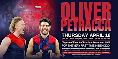 Oliver and Petracca LIVE at All Seasons Resort Thursday April 18! primary image