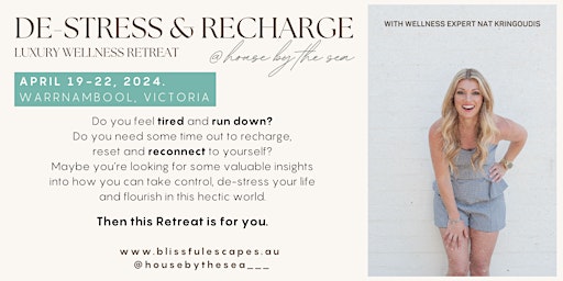 Immagine principale di DE-STRESS & RECHARGE LUXURY WOMENS WELLNESS RETREAT 