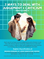 Imagem principal do evento 7 ways to deal with Judgement and Criticism + Guided Meditation