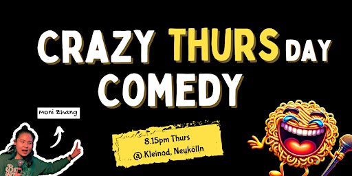 Primaire afbeelding van Crazy Thursday:  English Stand-up Comedy @ Nonprofit Bar in Neukölln 11.04
