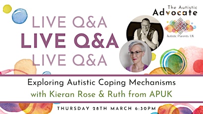 Live Q&A Exploring Autistic Coping Mechanisms with Ruth and Kieran Rose primary image