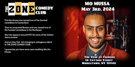 Mo Mussa headlines the Zone Comedy Club