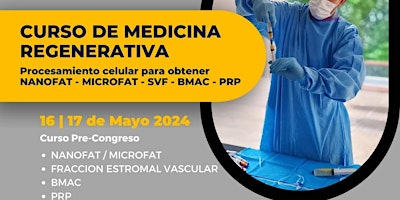 Imagen principal de Reserva de Curso Medicina Regenerativa - Procesamiento Celular