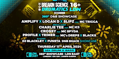 Breakin Science  + Drumatics 16+ LDN - D+B 360 Showcase Poster