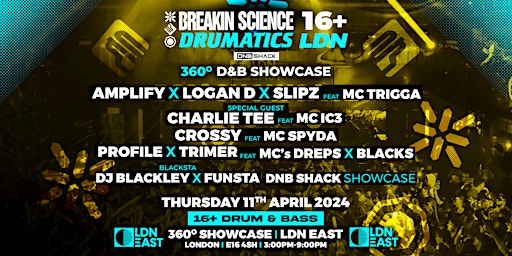 Breakin Science  + Drumatics 16+ LDN - D+B 360 Showcase  primärbild