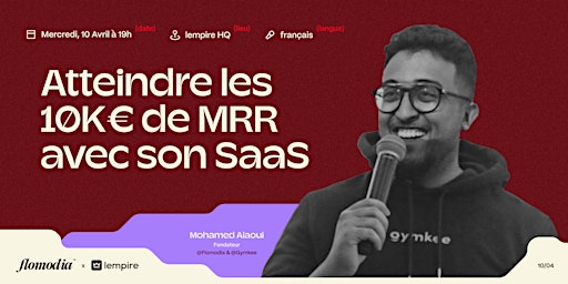 Hauptbild für Atteindre les  10K€ de MRR  avec son SaaS ft. Mo