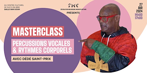 Master Class PERCUSSIONS VOCALES et RYTHMES CORPORELS primary image