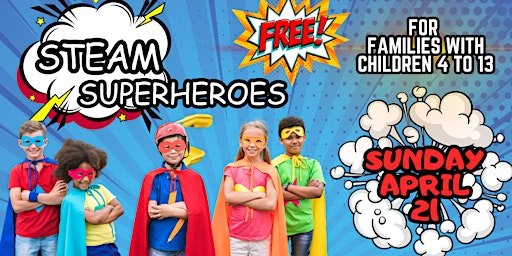 Imagem principal do evento STEAM Superheroes